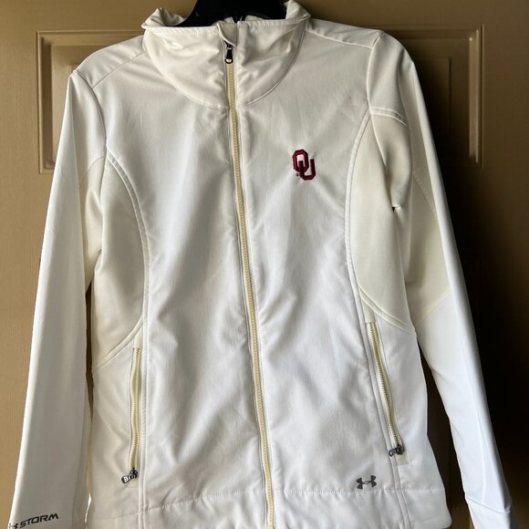 Under Armour Jackets & Blazers - OU Sooners Women's M Under Armour Storm Full Zip Jacket White NCAA